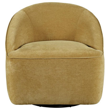 Mid-Century Modern Upholstered Casual Swivel Accent Chair