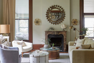 Living room - traditional living room idea in Chicago