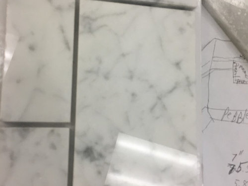 Grout Color For White Carrera Marble Tile In Shower