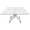 Transforming X Coffee and Dining Table, High Gloss White Finish