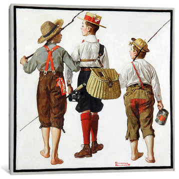 "The Fishing Trip" Wrapped Canvas Art Print, 18x18x1.5