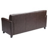 Bowery Hill Diplomat Leather Sofa in Brown