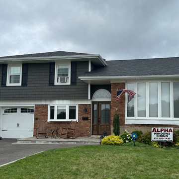 Wantagh Siding - Charcoal Smoke & Windows | Alpha Windows & Siding