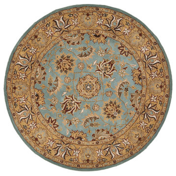 Safavieh Heritage Collection HG958 Rug, Blue/Gold, 10' Round
