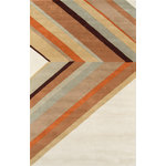 Momeni - Delmar Del-5 Brown Rug, 9'0"x12'0" - Hand-tufted, super-fine, 100% wool rugs provide the perfect medium for The Novogratzes trademark large scale, witty words and phrases, abstract designs and clean lines. Created with bright bold colors, pastels and retro inspired colors.