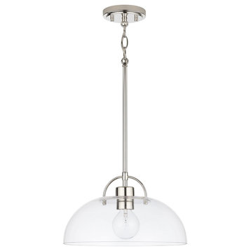 Austin Allen And Co 1-Light Pendant Polished Nickel