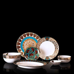 Meenakari Dinner Set For 6 - Dinnerware Sets