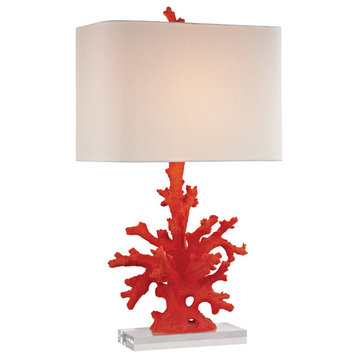 Elk Lighting D2493 Red Coral Lamp Red