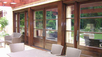Huge exterior doors, Giant Ipe pergola