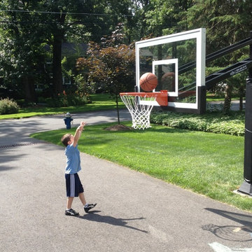 Thomas J O's Pro Dunk Gold Basketball System on a 25x25 in Chatham, NJ