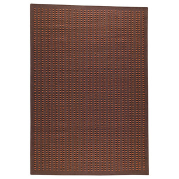 Hand Woven Brown Wool Area Rug, 8'3"x11'6"