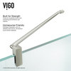 VIGO Monteray 30"x30" Frameless Shower Enclosure without Base, Brushed Nickel