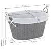 Woven Laundry Basket With Handles and Liner
