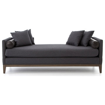 Balta Double Chaise Noble Platinum, Charcoal Felt