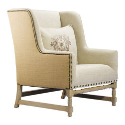Amelie Linen Arm Chair- Linen/Hemp - Armchairs And Accent Chairs