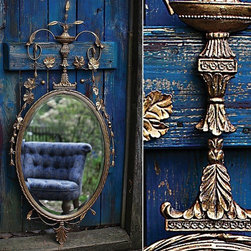 Ornate Antique Gold Framed Mirror - Products