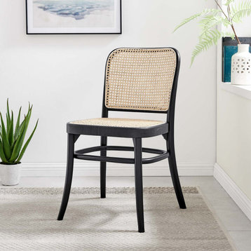 Winona Wood Dining Side Chair, Black