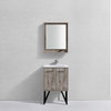 Marina 24" Modern Bathroom Vanity w/ Quartz Countertop and Matching Mirror