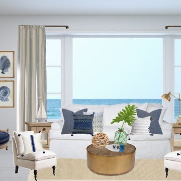 3D Design Package- Coastal Living Room