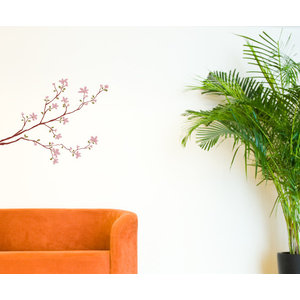 Vinyl Wall Decal Sticker Winter Tree Blossom w// Bench