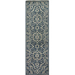 Bashian - Bashian Palmyra Azure Area Rug, 2.6'x8' - Enter a serene world, where harmonious colors and light and airly designs meet to form artistry at your feet. Graceful striations of colors, along with triple shearing to show gentle signs of wear, these pieces are reminiscent of bygone treasures.