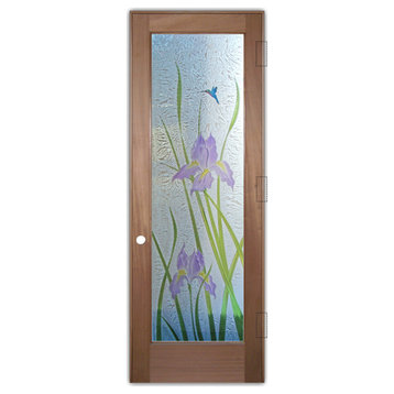 Interior Prehung Door or Interior Slab Door - Iris Hummingbird - Mahogany -...