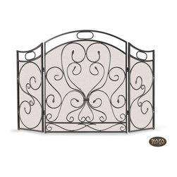 Shakespeare's Garden Screen in Graphite - Fireplace Accessories