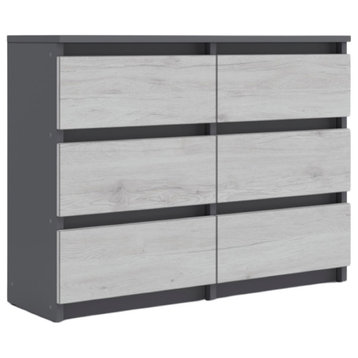 ELIAS Dresser, Grey/White Wood
