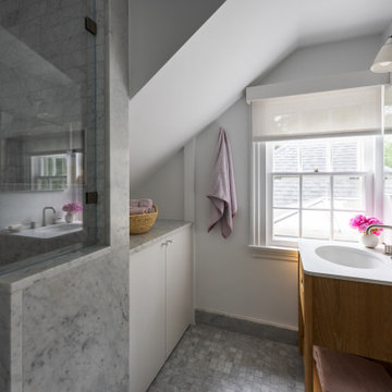 En Blanc: Kitchen, Dining, Mudroom, Laundry Room, Primary/Hall/Guest Bath