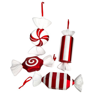12" Jumbo Assorted Candy�Holiday Christmas Deluxe Shatterproof Ornament Set of 4