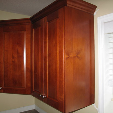Modern Kitchen Update Done in Alder in a Golden Maple Stain