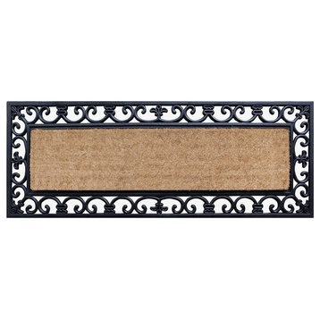 A1HC First Impression Myla 18"x48" Rubber and Coir Double Doormat