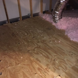 Attic Plywood Flooring Installed - Air Conditioner Accessories