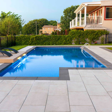 Lévis poolside design