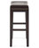 GDF Studio Jaeden Contemporary Studded Backless Stools, Set of 2, Brown Leather