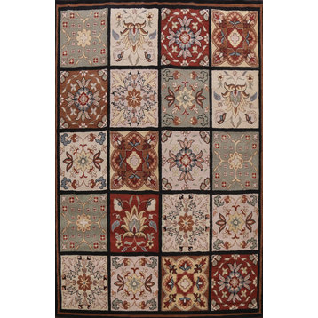 Floral Garden Design Oriental Area Rug Hand-tufted Wool Carpet 10x13