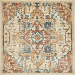 Unique Loom - Unique Loom Beige Nyhavn Harbour Oslo 6' 0 x 6' 0 Square Rug - The Oslo Collection is the perfect choice for anyone looking for rich, eye-catching patterns for their home. Enhance your space with lovely teals, reds, creams, and blues paired with traditional, vintage, and tribal motifs. This Oslo rug is just the right addition to your home's decor.