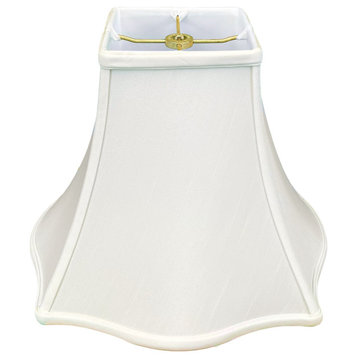 Royal Designs Flare Bottom Outside Square Bell Lamp Shade, White, 5x12x9.25, Sin