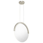 Elan Lighting - Elan Lighting 1 Light 15" LED Warm White Pendant, Brushed Nickel Finish - This 1 Light LED Pendant from the Slice collection by Elan will enhance your home with a perfect mix of form and function. The features include a Brushed Nickel finish applied by experts.