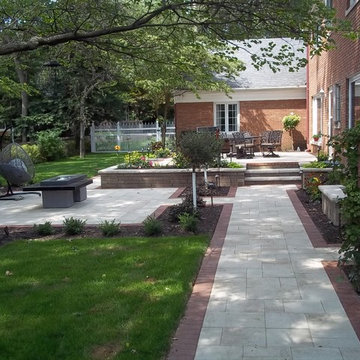 Old house, modern backyard