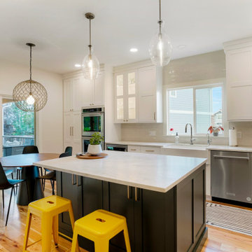 Briar Haven Drive - White and Teal Kitchen
