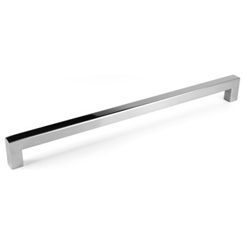 Celeste Square Bar Pull Cabinet Handle Polished Chrome Stainless 14mm, 12.5"