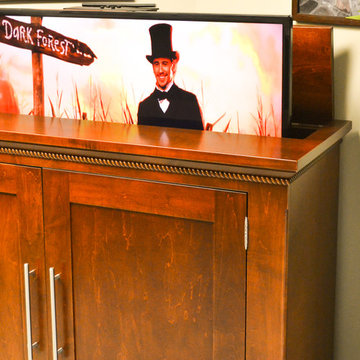 Automated TV Lift Cabinet in Solid Cherry (The Richmond)