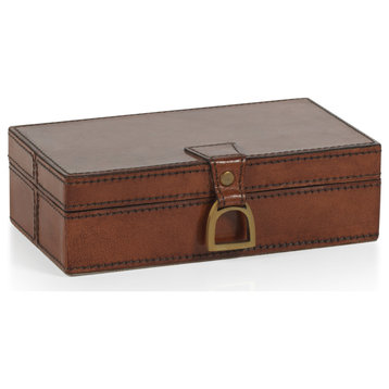 Chadwell Rectangular Leather Decorative Box, Small