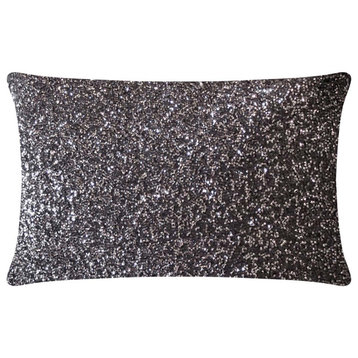 Sparkles Home Luminous Rhinestone Allover Pillow - 14x20" - Charcoal