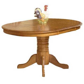 Intercon Furniture Classic Oak Pedestal Dining Table, Chestnut