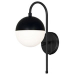 Dainolite - Dainolite DAY-71W-MB Dayana - One Light Wall Sconce - 1 Light Halogen Sconce, Antique Brass Finish withDayana One Light Wal Matte Black White Gl *UL Approved: YES Energy Star Qualified: n/a ADA Certified: n/a  *Number of Lights: Lamp: 1-*Wattage:40w G9 bulb(s) *Bulb Included:No *Bulb Type:G9 *Finish Type:Matte Black