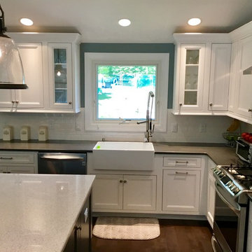 White transitional kitchen