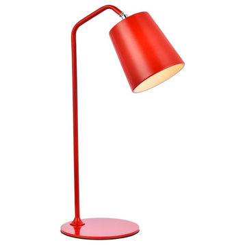 Living District LD2366RED Leroy 1 Light, Red Table Lamp