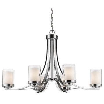 Willow Collection 6 Light Chandelier in Chrome Finish